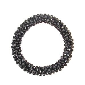 Macy's Beaded Crystal Stretch Bracelet - Black